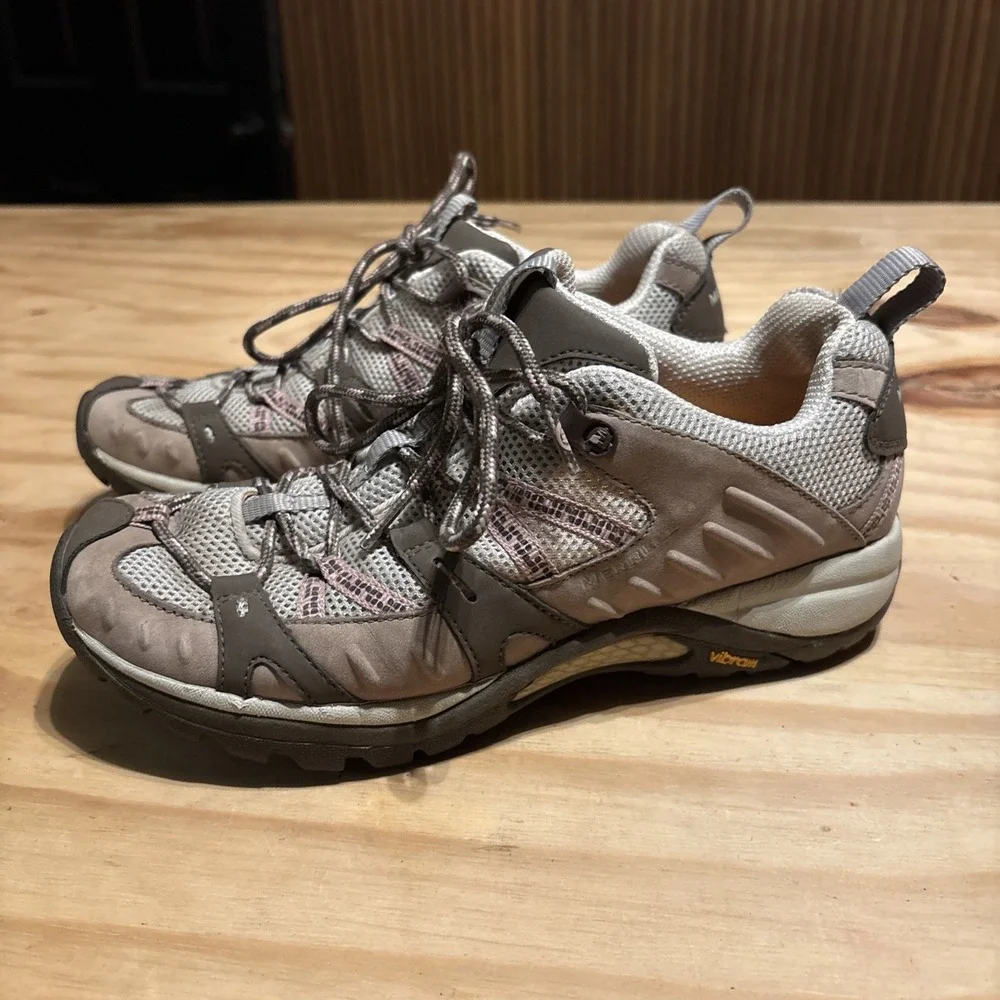 Merrell Women's Hiking Shoes Sz 7.5 Siren Sport Elephant Pink Vibram J13888